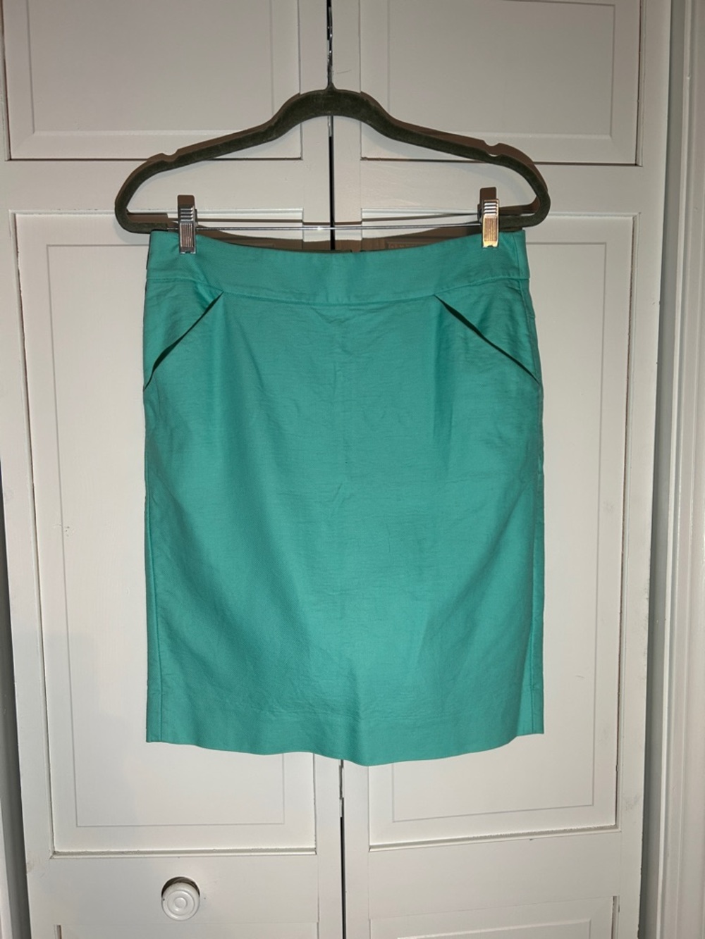 J. Crew Teal Pencil Skirt size 8